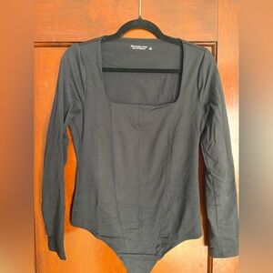 Abercrombie & Fitch Black Square Neck Bodysuit